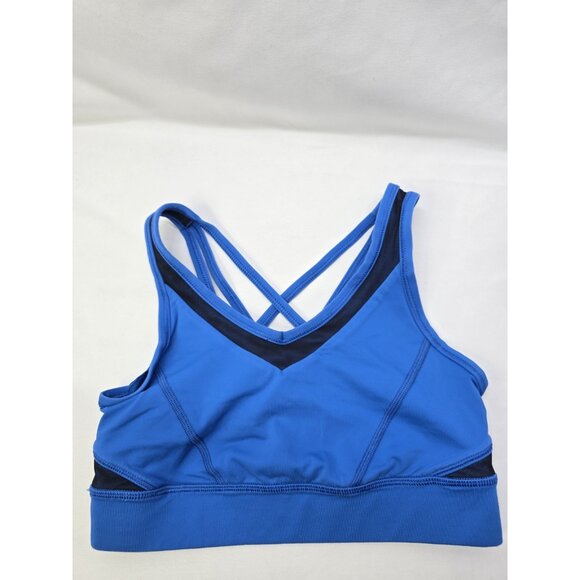 LULULEMON Strap It Like It's Hot Bra Lakeside Blue Run Gym Yoga Active- SIZE 4 - Picture 5 of 8